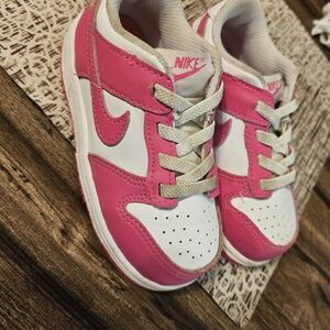 Nike Kids' Pink and White Low-Top Sneakers